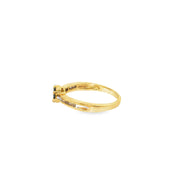 9ct Yellow Gold Multistone Ring with Fancy Black Diamonds