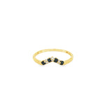 Load image into Gallery viewer, 9ct Yellow Gold Multi-Stone Ring with Round Sapphire and Diamond