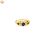 Load image into Gallery viewer, 18ct Gold Ring with Deep Blue Sapphire