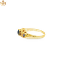 Load image into Gallery viewer, 18ct Gold Ring with Deep Blue Sapphire