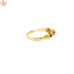 Load image into Gallery viewer, 18ct Gold Ring with Deep Blue Sapphire
