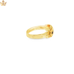 Load image into Gallery viewer, 18ct Gold Band Ring with Deep Blue Sapphire