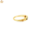 Load image into Gallery viewer, 18ct Gold Ring with Royal Blue Sapphire &amp; Diamonds