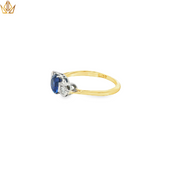 9ct Gold Ring with Tanzanite & Diamonds