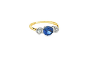 9ct Gold Ring with Tanzanite & Diamonds