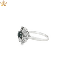 Load image into Gallery viewer, 18ct White Gold Cocktail Ring with Sapphire &amp; Diamonds