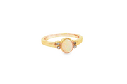 9ct Gold Ring with Opal & Diamond