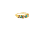 15ct Gold Ring Featuring Turquoise & Pearls