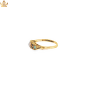 9ct Vintage Yellow Gold Ring with Opals & Diamonds