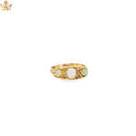Load image into Gallery viewer, 9ct Gold Ring with Cabochon Opal &amp; Diamond