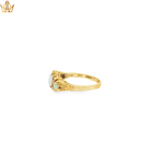 Load image into Gallery viewer, 9ct Gold Ring with Cabochon Opal &amp; Diamond
