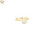 Load image into Gallery viewer, 9ct Gold Ring with Oval Cabochon Opal Solitaire