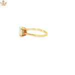 Load image into Gallery viewer, 9ct Gold Ring with Oval Cabochon Opal Solitaire