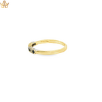 Load image into Gallery viewer, 9ct Gold Ring with Deep Blue Sapphires &amp; Diamonds