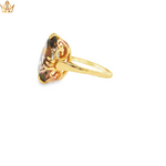 Load image into Gallery viewer, 9ct Gold Cocktail Ring with Smokey Quartz - Edinburgh 1972