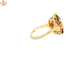 Load image into Gallery viewer, 9ct Gold Cocktail Ring with Smokey Quartz - Edinburgh 1972