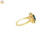 Load image into Gallery viewer, 9ct Gold Multistone Ring with Pear Shaped Spinel &amp; Topaz