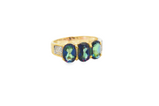 9ct Gold Ring with Mystic Topaz & Diamonds