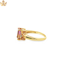 Load image into Gallery viewer, 9ct Gold Multistone Ring with Emerald Cut Ametrine