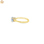 Load image into Gallery viewer, 18ct Gold Solitaire Ring with Round Light Blue Sapphire