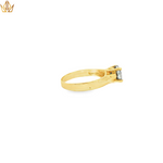 Load image into Gallery viewer, 14ct Gold Solitaire Ring with Round Mystic Topaz