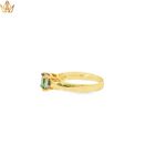Load image into Gallery viewer, 14ct Gold Solitaire Ring with Round Mystic Topaz