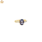 Load image into Gallery viewer, 9ct  Gold Ring with Oval Tanzanite and Accents