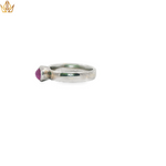 Load image into Gallery viewer, 18ct White Gold Ring with Oval Star Ruby