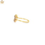 Load image into Gallery viewer, Yellow Gold Multistone Ring with Round Brilliant Amethysts