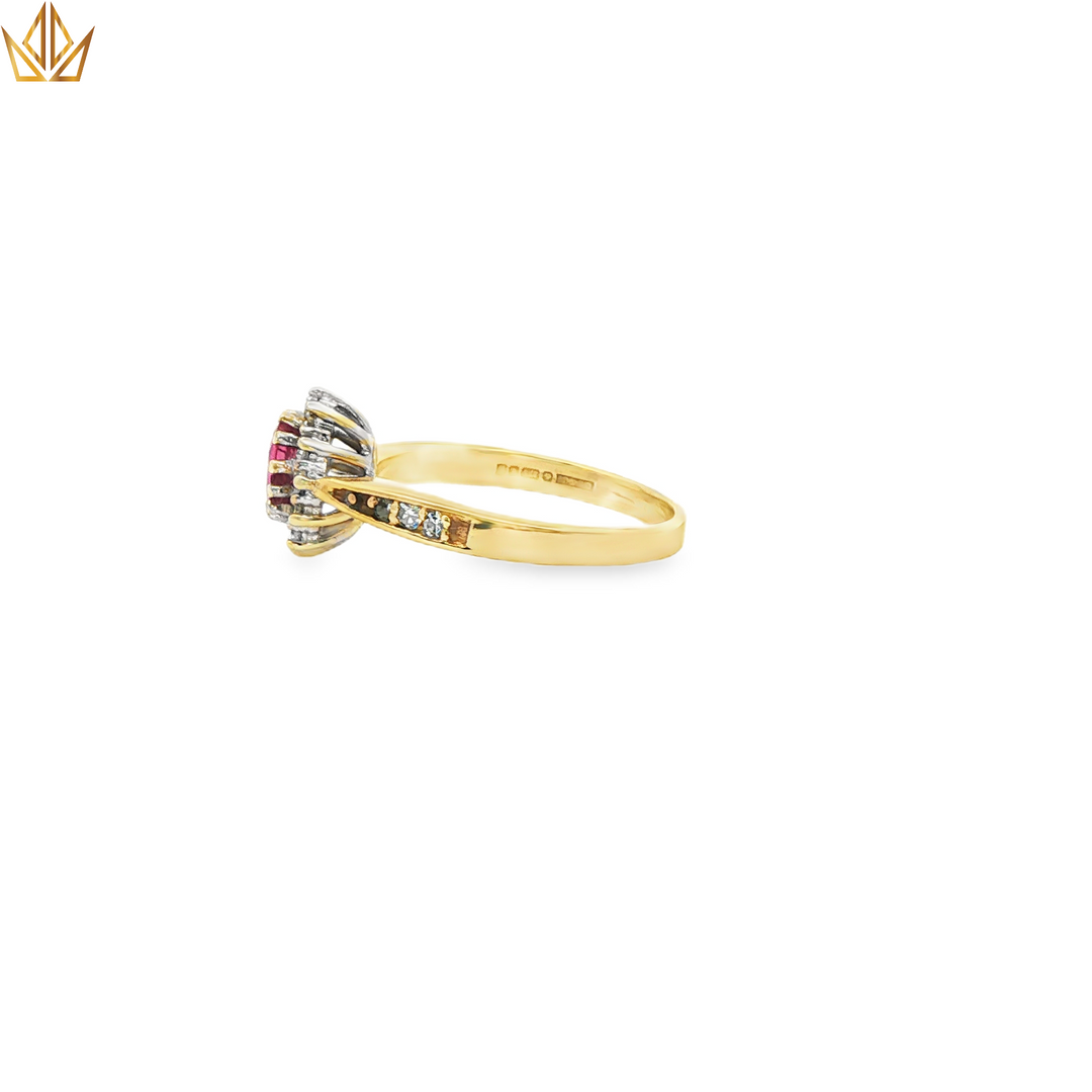 9ct Gold Ring With Pink Tourmaline