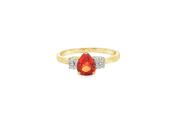 9ct Gold with Orange Spinel