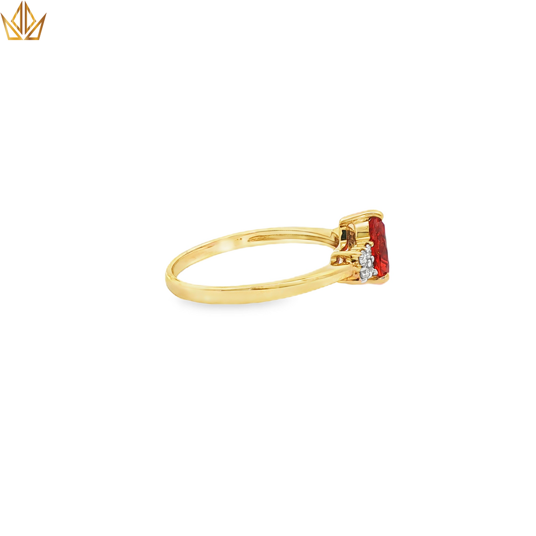9ct Gold with Orange Spinel