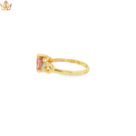 Load image into Gallery viewer, Yellow Gold Multistone Ring with Pink Pear Topaz