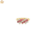 Load image into Gallery viewer, Yellow Gold Multi Stone Ring with Red Rubies