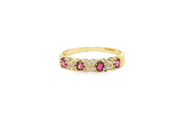 9ct Gold Ring with Ruby & Diamonds