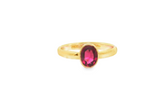 9ct Yellow Gold Solitaire Ring with Tourmaline