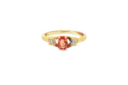 9ct Gold Ring With Orange Topaz