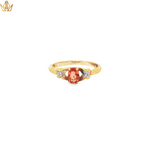 Load image into Gallery viewer, 9ct Gold Ring With Orange Topaz