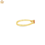 Load image into Gallery viewer, Orangy Red Sapphire &amp; Yellow Gold Multistone Ring