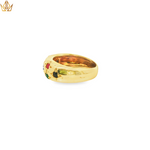 Load image into Gallery viewer, 18ct Gold Ring with Diamond, Rubies &amp; Sapphires