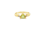 9ct Gold Multistone Ring with Peridot & Diamonds