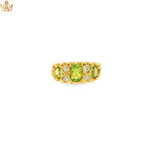 Load image into Gallery viewer, 18ct Gold Ring with Peridot &amp; Diamond