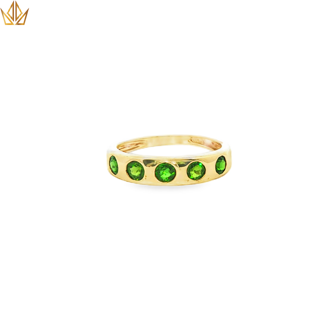 9ct Gold Ring with Russian Diopside