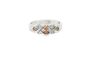 18ct White Gold Multi Stone Ring with White & Fancy Brown Diamonds