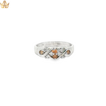 Load image into Gallery viewer, 18ct White Gold Multi Stone Ring with White &amp; Fancy Brown Diamonds