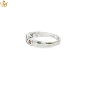 18ct White Gold Multi Stone Ring with White & Fancy Brown Diamonds