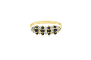 9ct Gold Ring with Deep Blue Sapphires