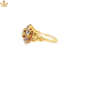 10ct Yellow Gold Multi-Stone Ring with Round Brilliant CZ (Vintage)
