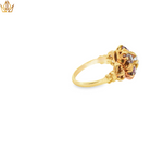 Load image into Gallery viewer, 10ct Yellow Gold Multi-Stone Ring with Round Brilliant CZ (Vintage)