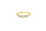 18ct Gold Multistone Ring with Round Brilliant Diamonds